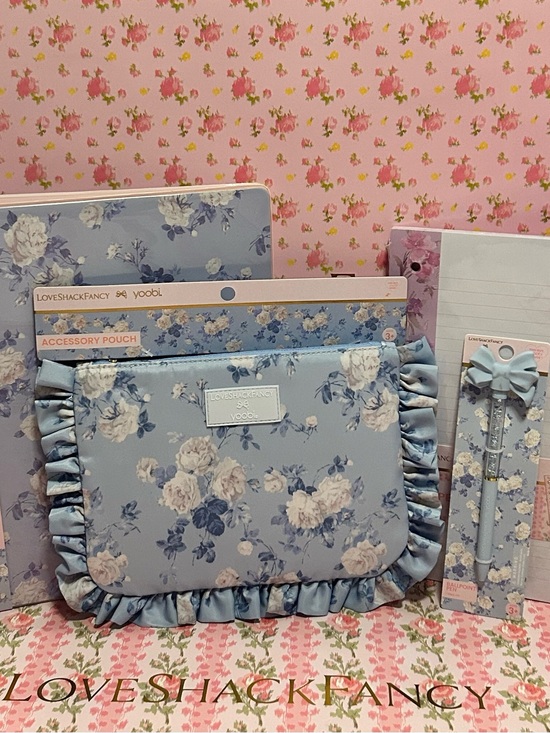 LoveShackFancy Other - LoveShackFancy NWT Everblooming Floral Ruffle Accessory Pouch and school supply